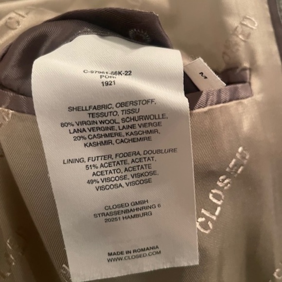 Closed Denim Brand - Grey Wool Coat - Picture 13 of 14